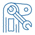 Mechanical Repair doodle icon hand drawn illustration