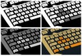 Mechanical retro keyboard mini set Royalty Free Stock Photo