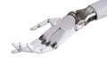 Mechanical Robotic Hand on White Background 3d Illustration