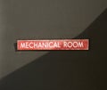 Mechanical Room Sign