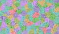 Mechanical seamless vector background pattern . Blue, Yellow, green, purple colors Royalty Free Stock Photo