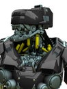 Mechanical soldier id portrait