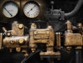 Mechanical and Steampunk grunge background collage. Royalty Free Stock Photo