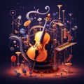 Mechanical Symphony: Vibrant Digital Illustration