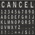 Mechanical timetable letters