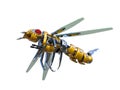 Mechanical wasp robot isolated on the white background. Royalty Free Stock Photo