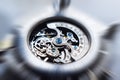 Mechanical Watch Piece Close Up With Zoom Burst Effect High Quality