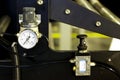 Mechanical watch showing the steam Manometer pressure Royalty Free Stock Photo