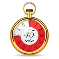 Mechanical watch timer 45 minutes
