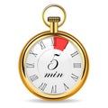 Mechanical watch timer 5 minutes