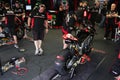 Mechanical working on Aprilia RSV4 1000 Factory with Aprilia Racing Team Superbike WSBK Royalty Free Stock Photo