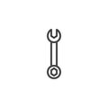 Mechanical wrench line icon