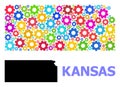 Mechanics Composition Map of Kansas State with Bright Gears