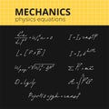 Mechanics Physics Equations Royalty Free Stock Photo