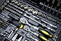 Mechanics tool kit in black box Royalty Free Stock Photo