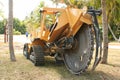 Mechanised giant circular saw Royalty Free Stock Photo