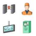 Mechanism,electric ,transport, and other web icon in cartoon style. Pass, public, transportation, icons in set