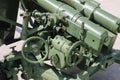 The mechanism of the gun artillery of the second world war
