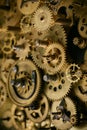 Mechanism with retro old gears and cogs