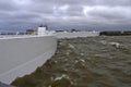 Mechanisms of a complex of protective structures during a flood. Flood protection. Kronstadt, Russia.