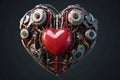 Mechanized heart in AI world isolated