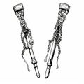 Mechanized Precision: Tattoo-inspired Walking Canes With Chains