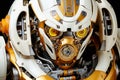 Mechanized robot android close up Royalty Free Stock Photo