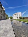 MECHELEN, BELGIUM - June 2020: The reconverted Tinel park with the Predikheren monastery and the Kazerne Dossin museum