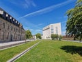 MECHELEN, BELGIUM - June 2020: The reconverted Tinel park with the Predikheren monastery and the Kazerne Dossin museum