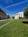 MECHELEN, BELGIUM - June 2020: The reconverted Tinel park with the Predikheren monastery and the Kazerne Dossin museum