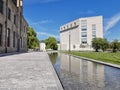 MECHELEN, BELGIUM - June 2020: The reconverted Tinel park with the Predikheren monastery and the Kazerne Dossin museum