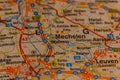 Mechelen, Belgium on a road m Royalty Free Stock Photo