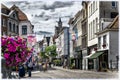 Mechelen, Belgium. Streets and flowers