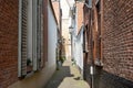 MECHELEN, Malin, Antwerp, BELGIUM, March 28, 2022, Empty laneway in the large beguinage or Groot Begijnhof of Mechelen