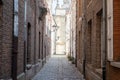 MECHELEN, Malin, Antwerp, BELGIUM, March 28, 2022, Empty laneway in the large beguinage or Groot Begijnhof of Mechelen