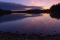 Mechelse heide a national park in Limburg in Flemish Belgium with a dramatic sky coming in during sunset