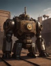 mechtorian rusty retrobot Royalty Free Stock Photo