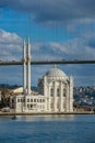 Mecidiye Mosque in famous Ortakoy Royalty Free Stock Photo