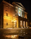 Mecklenburg State Theatre in Schwerin at night, Germany Royalty Free Stock Photo