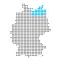 Mecklenburg-Vorpommern on simple map of Germany