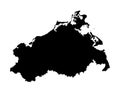 Mecklenburg Vorpommern vector map silhouette, Province in Germany.
