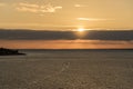 Sunset over the Isle of Wight Royalty Free Stock Photo