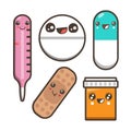 Medical kit for kids illustation kawaii