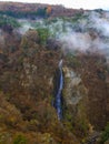 MEDAKI FALLS as seen from KOKONOE UME SUSPENSION BRIDGE,Kokonoe City,Oita Prefecture,Kyushu,Japan Royalty Free Stock Photo