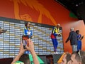 Medal ceremony of women triple jump at 2023 World Athletics Championships