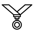 Medal effort icon, outline style