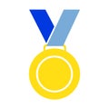 Medal golden award icon vector - 1st winner champion Royalty Free Stock Photo