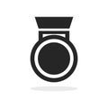 Medal Icon in flat style isolated on white background. Royalty Free Stock Photo