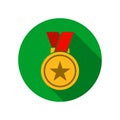 Medal icon in a flat style. Vector illustration Royalty Free Stock Photo