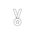 medal icon. prize for champion winner. Vector illustration. stock image.